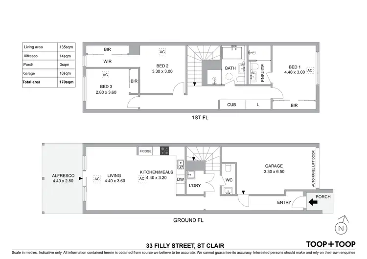 Floorplan of Homely townhouse listing, 33 Filly Street, St Clair SA 5011