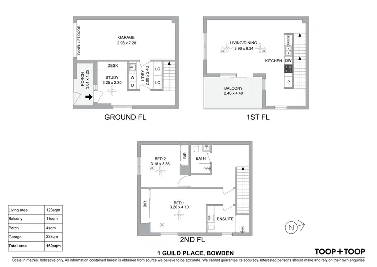 Floorplan of Homely townhouse listing, 1 Guild Place, Bowden SA 5007