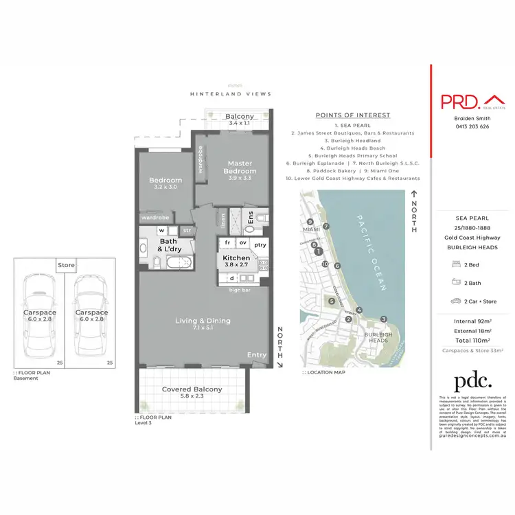 Floorplan of Homely unit listing, 25/1880-1888 Gold Coast Highway, Burleigh Heads QLD 4220