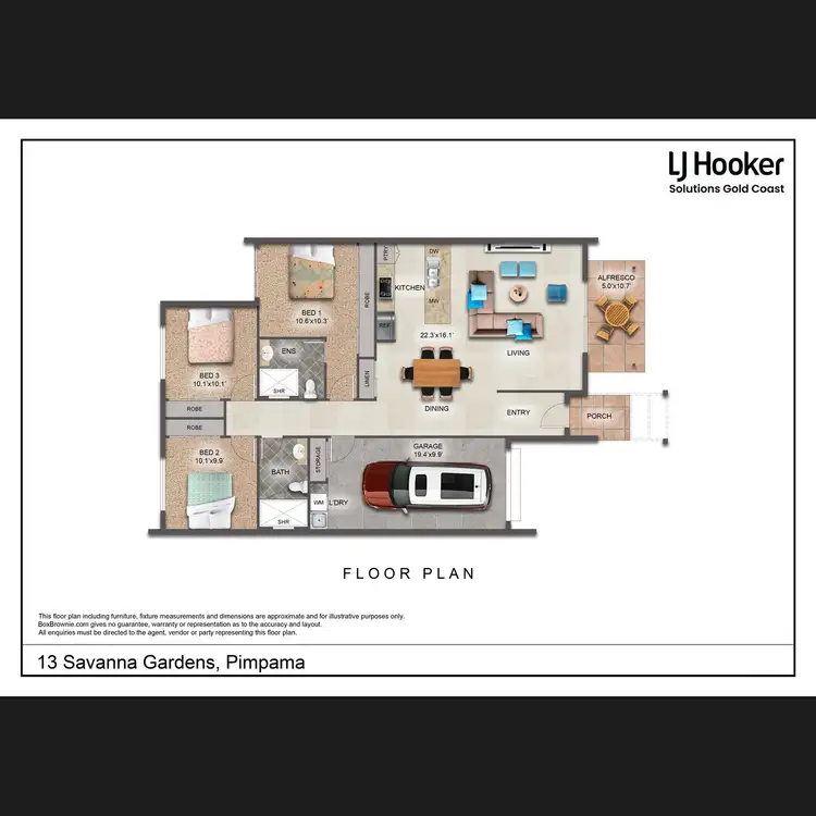 Floorplan of Homely house listing, 13 Savanna Gardens, Pimpama QLD 4209
