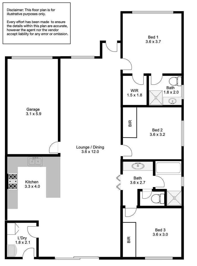 Floorplan of Homely townhouse listing, 15/20 Haigh Street, Port Lincoln SA 5606