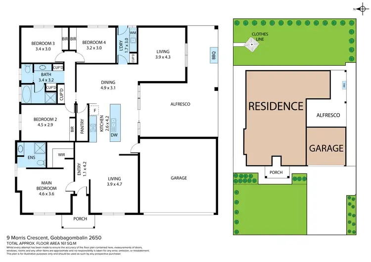 Floorplan of Homely house listing, 9 Morris Crescent, Gobbagombalin NSW 2650