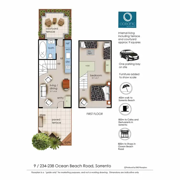 Floorplan of Homely apartment listing, 9/234-238 Ocean Beach Road, Sorrento VIC 3943