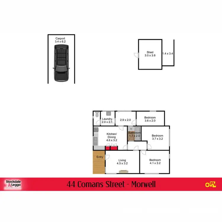 Floorplan of Homely house listing, 44 Comans Street, Morwell VIC 3840