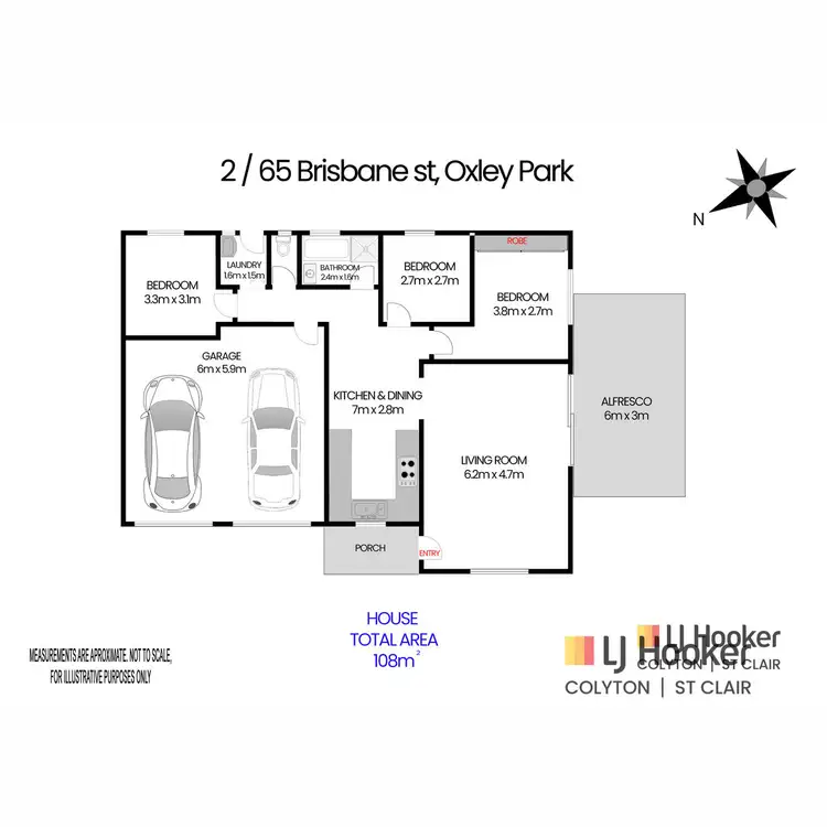 Floorplan of Homely villa listing, 2/65 Brisbane Street, Oxley Park NSW 2760