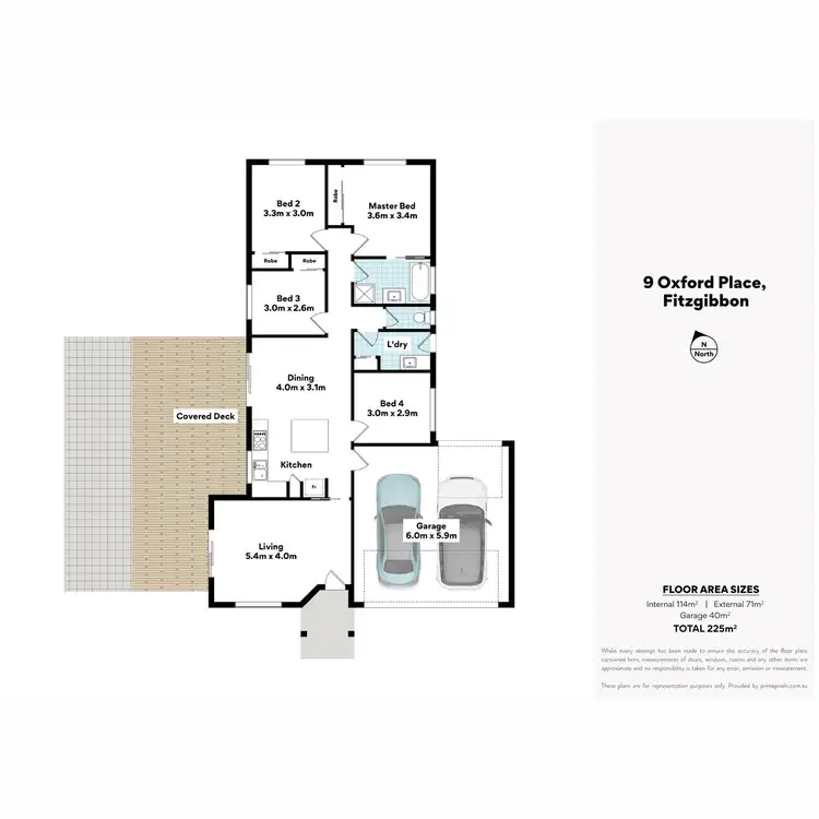 Floorplan of Homely house listing, 9 Oxford Place, Fitzgibbon QLD 4018