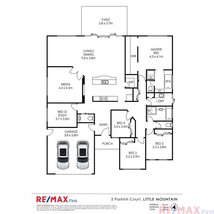 Floorplan of Homely house listing, 5 Parkhill Court, Little Mountain QLD 4551