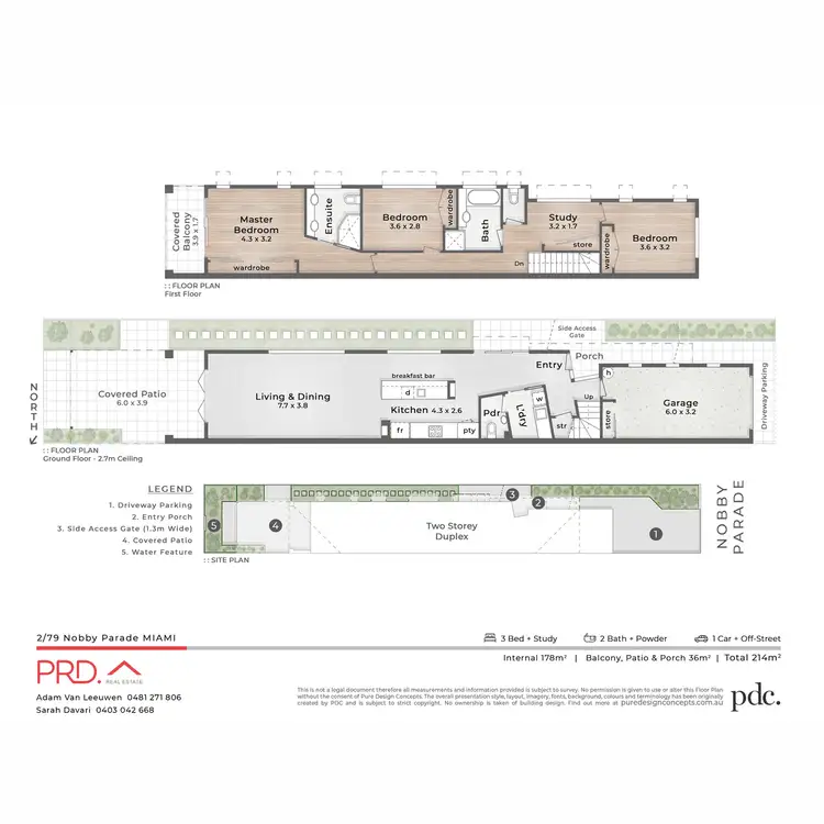 Floorplan of Homely semi-detached listing, 2/79 Nobby Parade, Miami QLD 4220