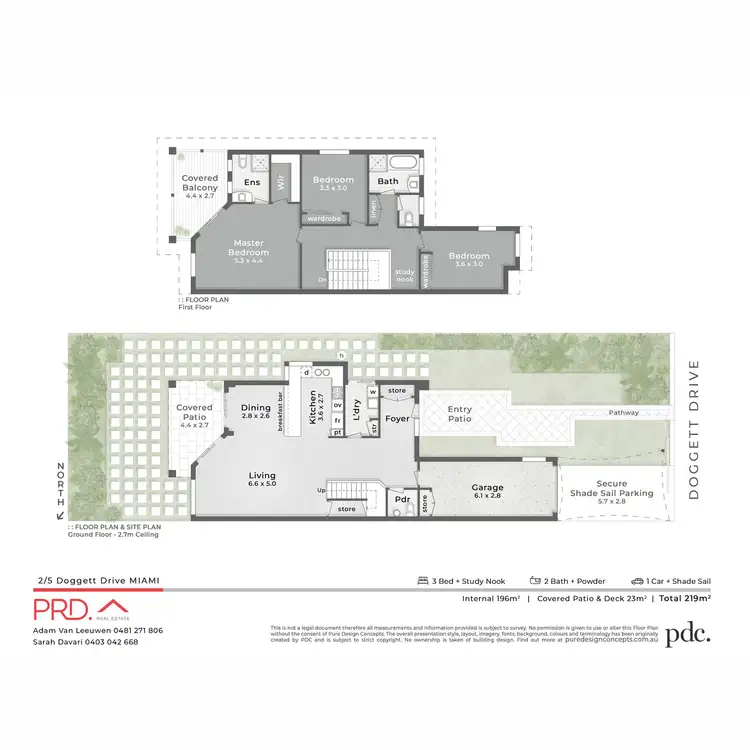 Floorplan of Homely semi-detached listing, 2/5 Doggett Drive, Miami QLD 4220