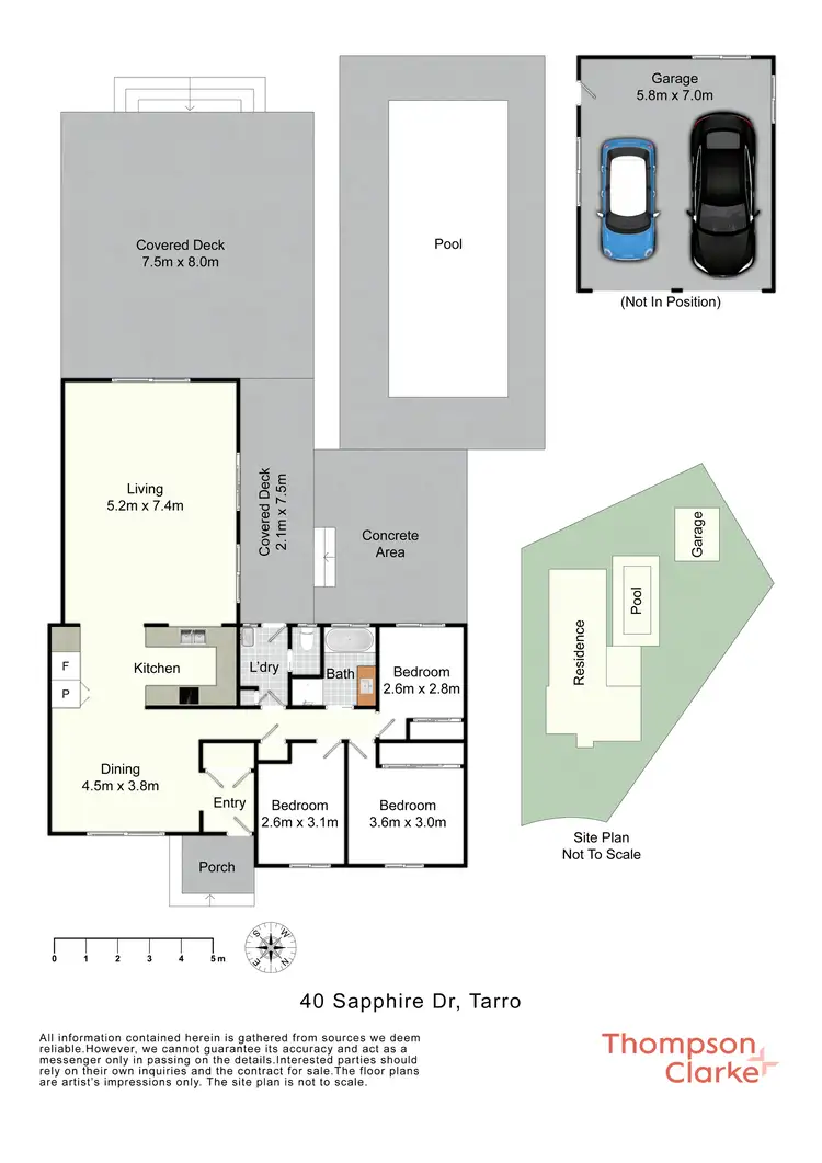 Floorplan of Homely house listing, 40 Sapphire Drive, Tarro NSW 2322