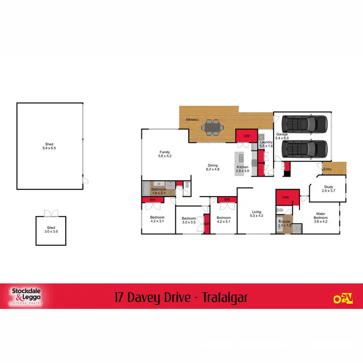 Floorplan of Homely house listing, 17 Davey Drive, Trafalgar VIC 3824