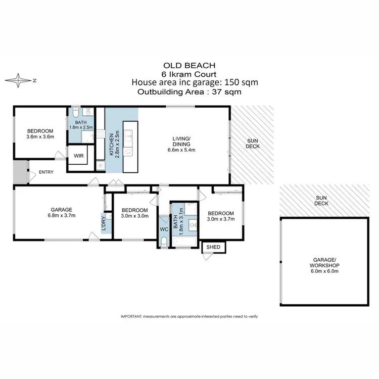 Floorplan of Homely house listing, 6 Ikram Court, Old Beach TAS 7017