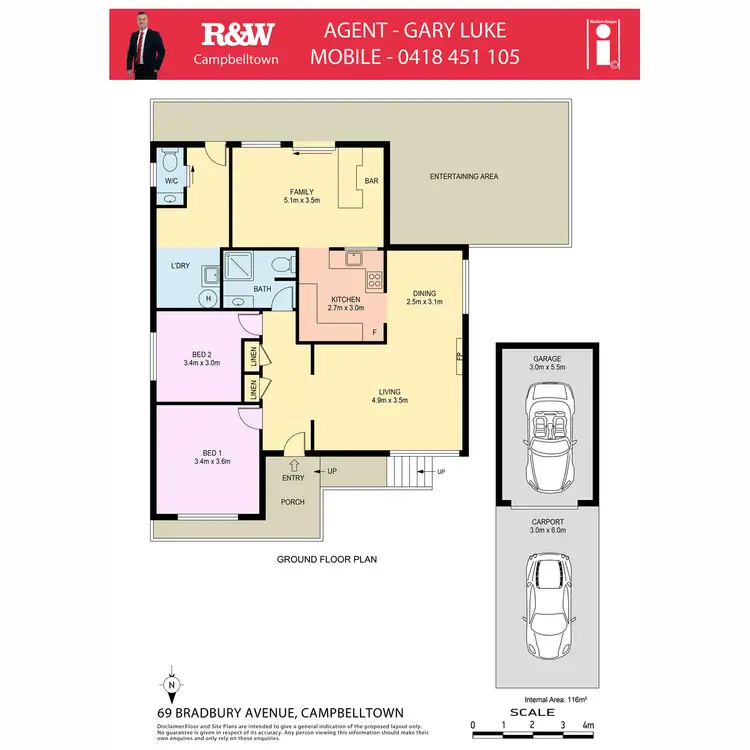 Floorplan of Homely house listing, 69 Bradbury Avenue, Campbelltown NSW 2560