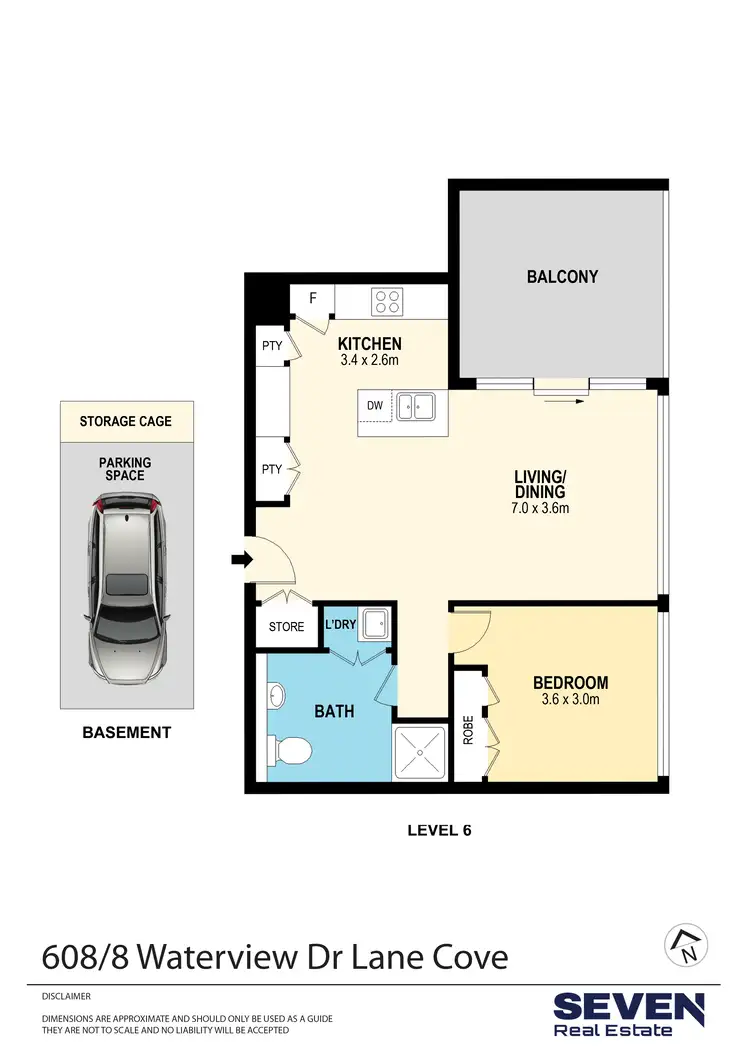 Floorplan of Homely apartment listing, 608/8 Waterview Drive, Lane Cove NSW 2066