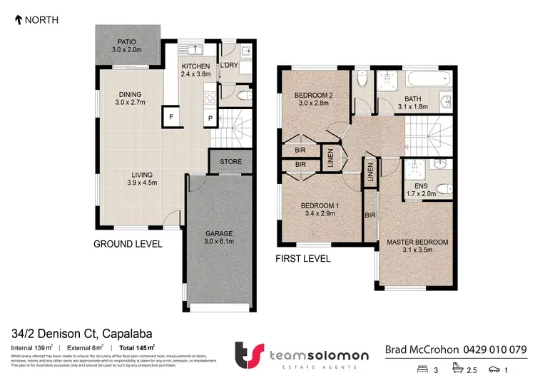 Floorplan of Homely townhouse listing, 34/2 Denison Court, Capalaba QLD 4157