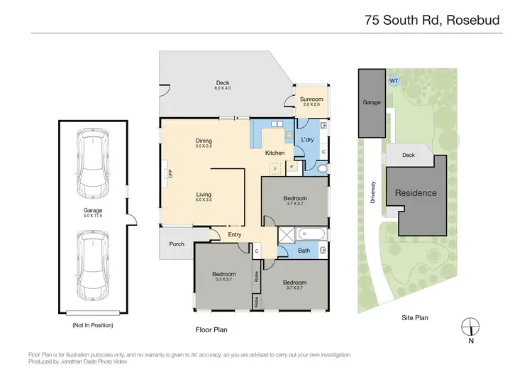 Floorplan of Homely house listing, 75 South Road, Rosebud VIC 3939