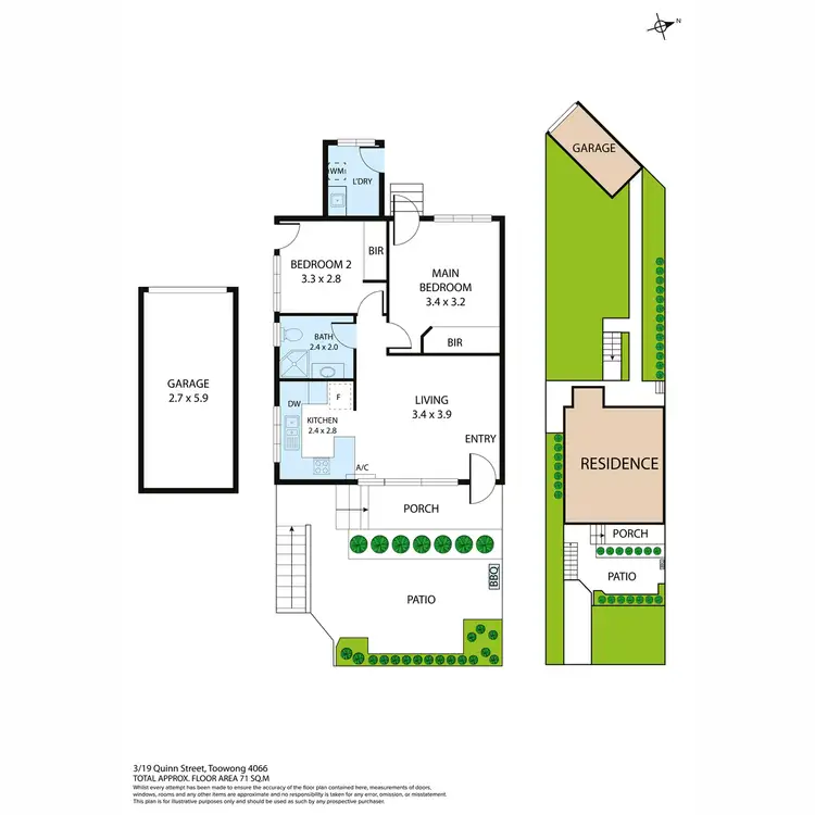 Floorplan of Homely unit listing, 3/19 Quinn Street, Toowong QLD 4066
