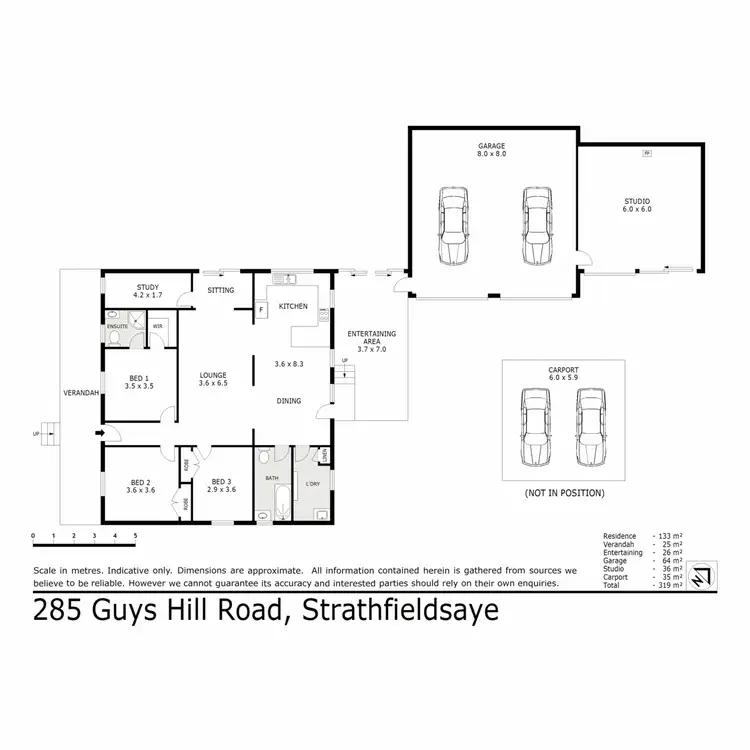 Floorplan of Homely house listing, 285 Guys Hill Road, Strathfieldsaye VIC 3551