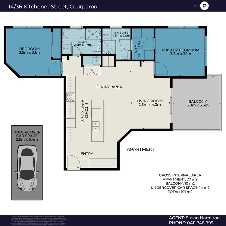 Floorplan of Homely unit listing, 14/36 Kitchener Street, Coorparoo QLD 4151