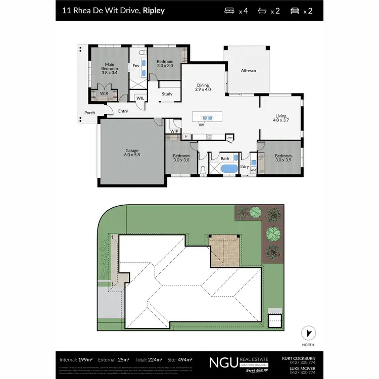 Floorplan of Homely house listing, 11 Rhea De Wit Drive, Ripley QLD 4306