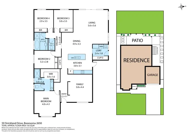 Floorplan of Homely house listing, 59 Strickland Drive, Boorooma NSW 2650