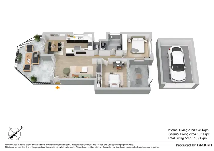Floorplan of Homely unit listing, 1/30 Kreutzer Street, Nundah QLD 4012