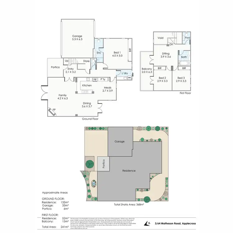 Floorplan of Homely house listing, 3/64 Matheson Road, Applecross WA 6153