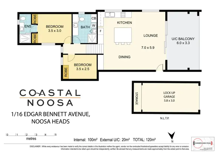 Floorplan of Homely apartment listing, 1/16 Edgar Bennett Avenue, Noosa Heads QLD 4567