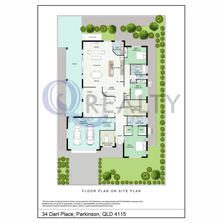 Floorplan of Homely house listing, 34 Dart Place, Parkinson QLD 4115
