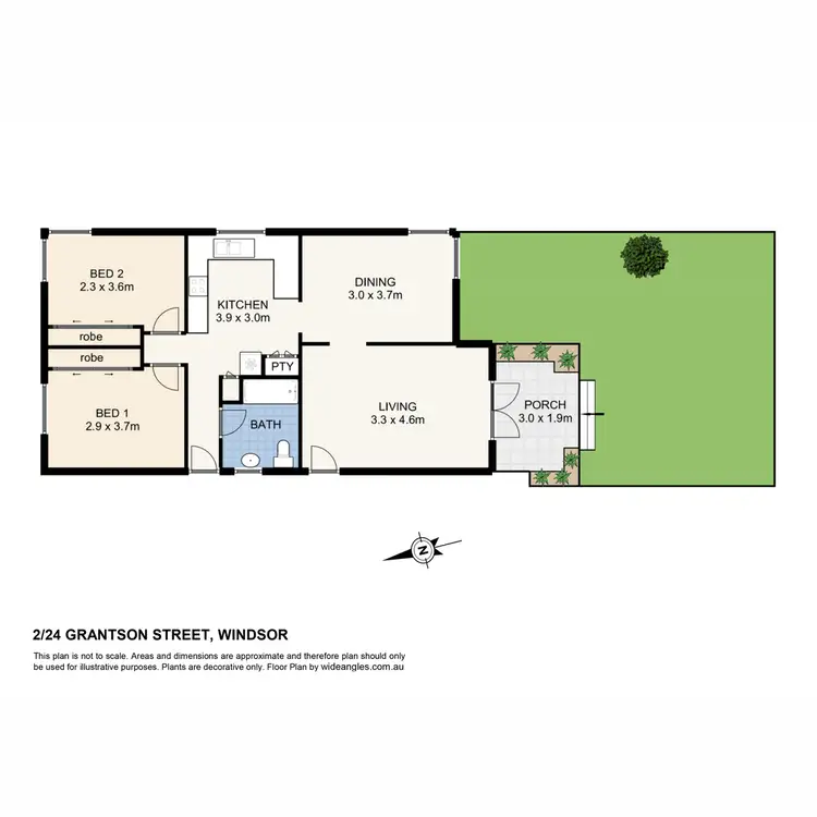 Floorplan of Homely unit listing, 2/24 Grantson Street, Windsor QLD 4030