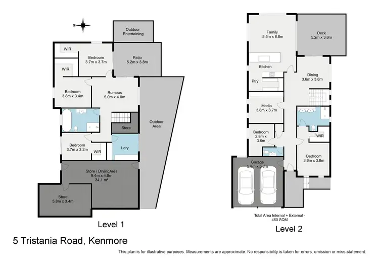 Floorplan of Homely house listing, 5 Tristania Road, Kenmore QLD 4069