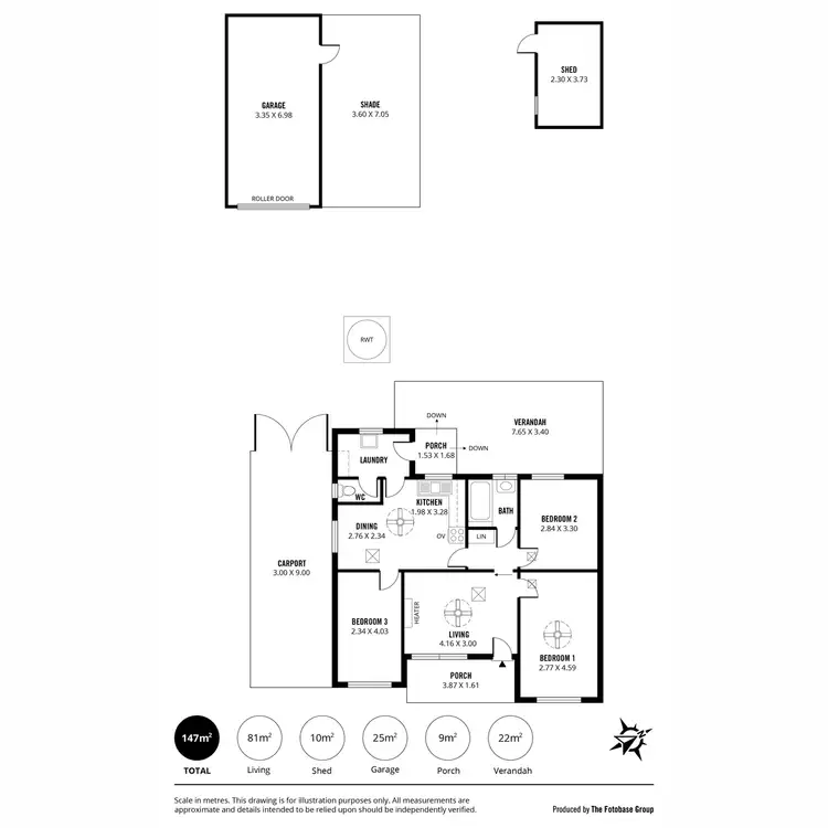 Floorplan of Homely semi-detached listing, 22 Guerin Road, Elizabeth Vale SA 5112