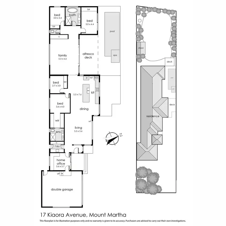 Floorplan of Homely house listing, 17 Kiaora Avenue, Mount Martha VIC 3934