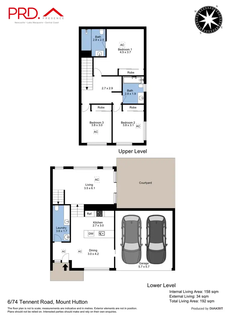 Floorplan of Homely townhouse listing, 6/74 Tennent Road, Mount Hutton NSW 2290
