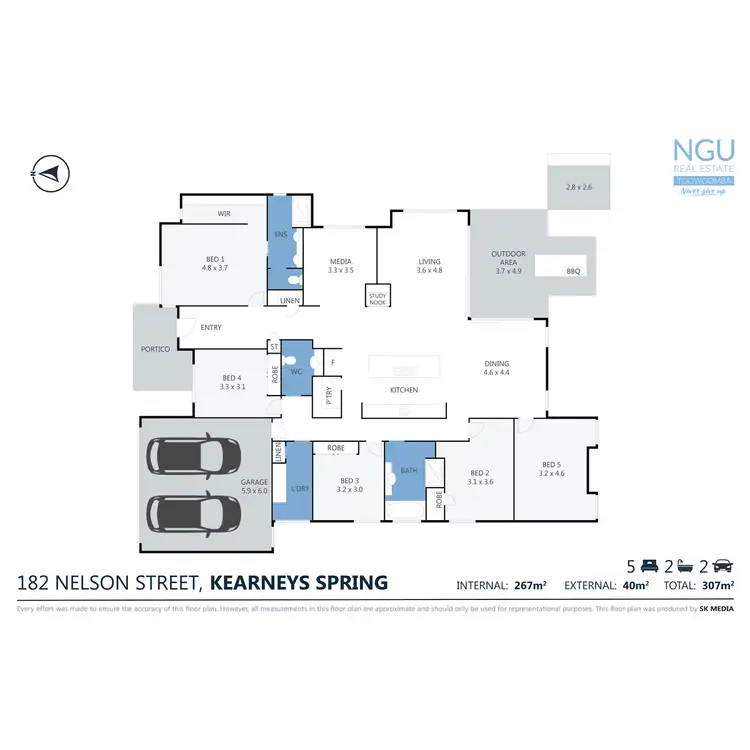 Floorplan of Homely house listing, 182 Nelson Street, Kearneys Spring QLD 4350