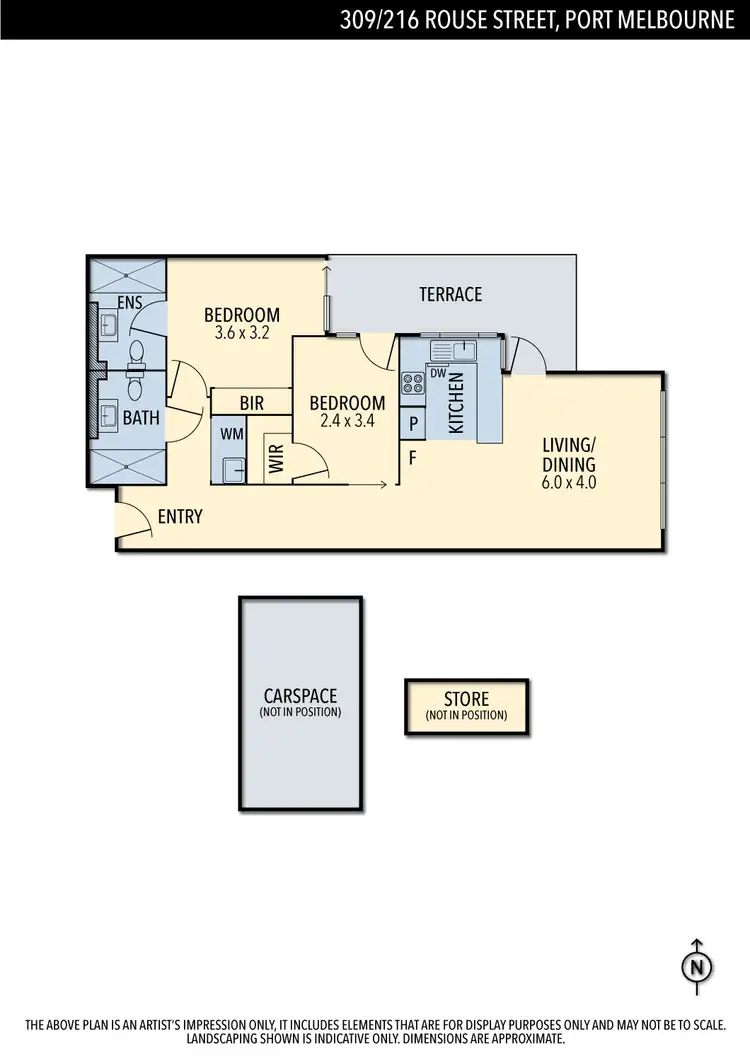 Floorplan of Homely apartment listing, 309/216 Rouse Street, Port Melbourne VIC 3207