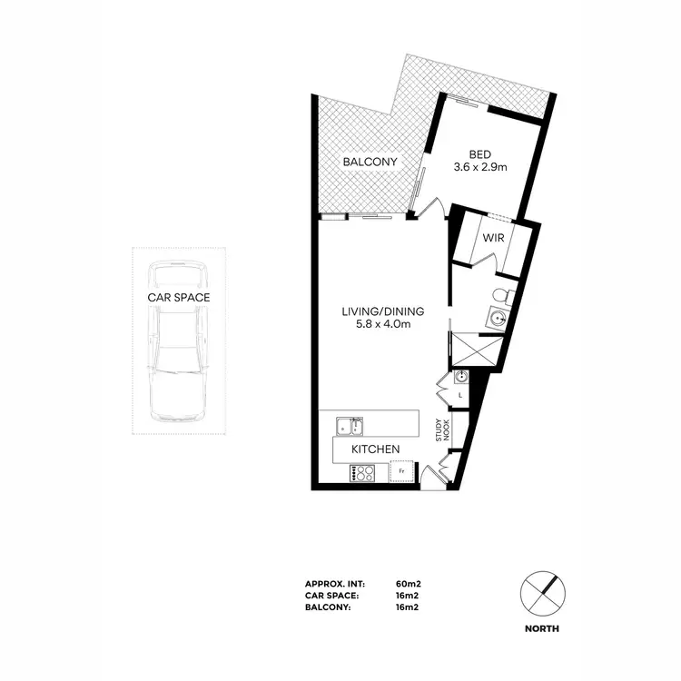 Floorplan of Homely apartment listing, 20505/11 - 15 Beesley Street, West End QLD 4101