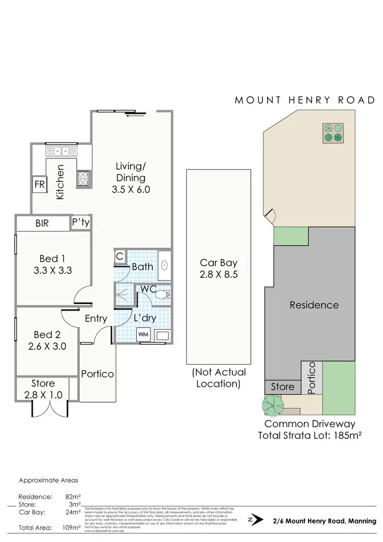 Floorplan of Homely house listing, 2/6 Mount Henry Road, Como WA 6152
