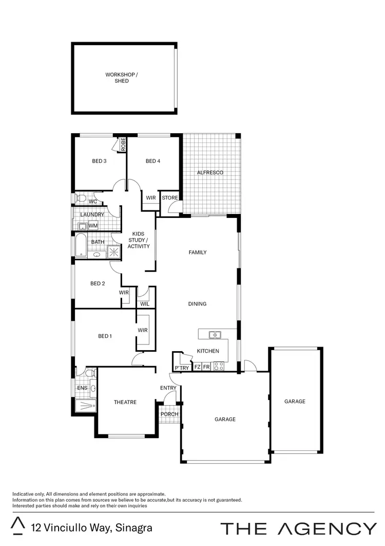 Floorplan of Homely house listing, 12 Vinciullo Way, Sinagra WA 6065