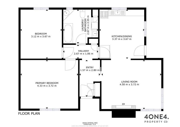 Floorplan of Homely house listing, 1/27 Kenbrae Avenue, Glenorchy TAS 7010