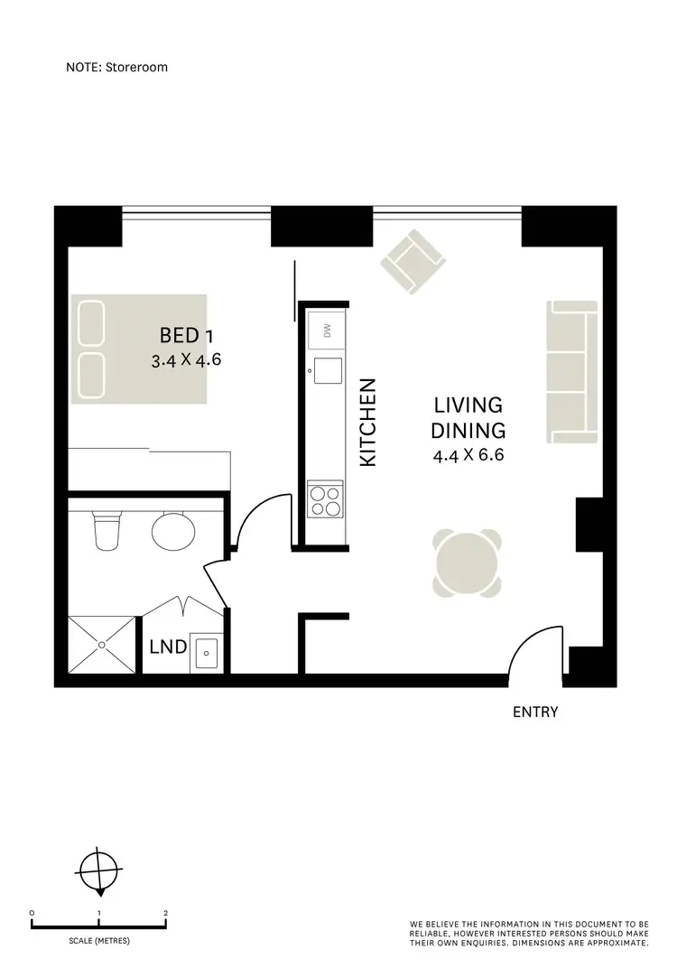 Floorplan of Homely apartment listing, 108/1A Great Buckingham Street, Redfern NSW 2016
