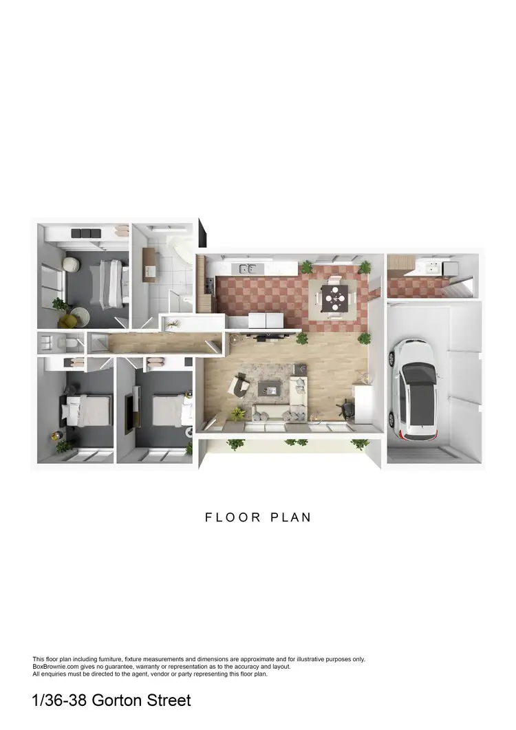 Floorplan of Homely apartment listing, 1/36-38 Gorton Street, Yoogali NSW 2680