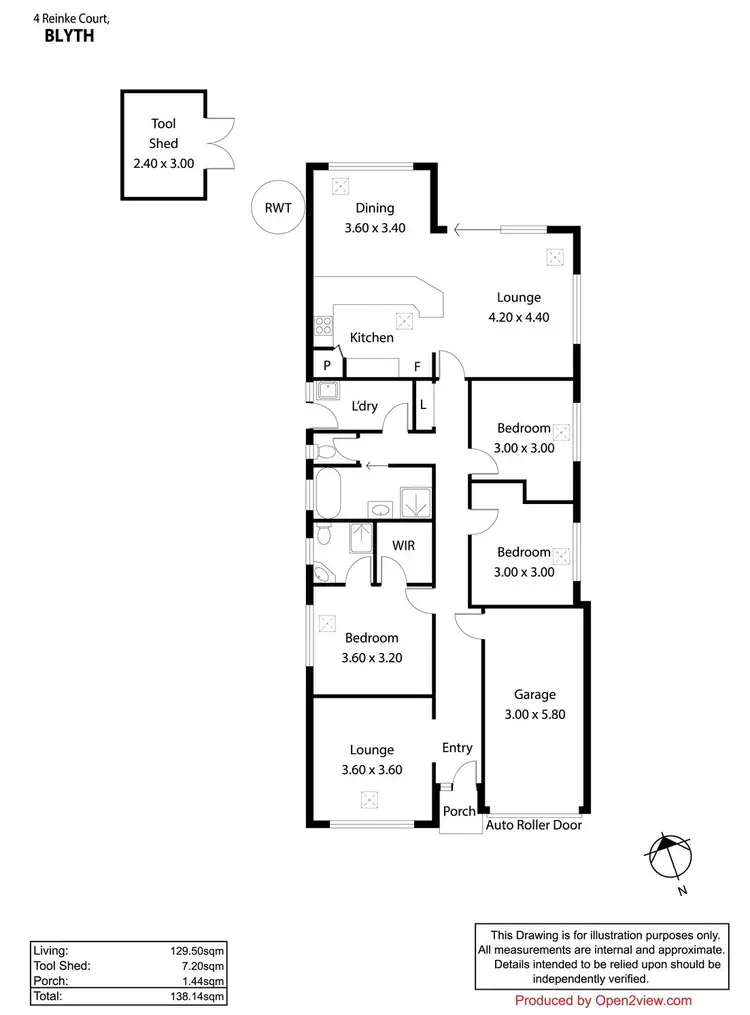 Floorplan of Homely house listing, 4 Reinke Court, Blyth SA 5462