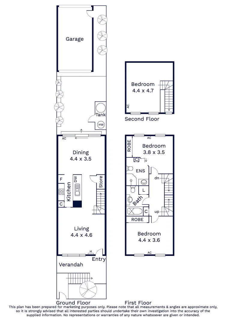 Floorplan of Homely townhouse listing, 51 Kensington Road, Kensington VIC 3031