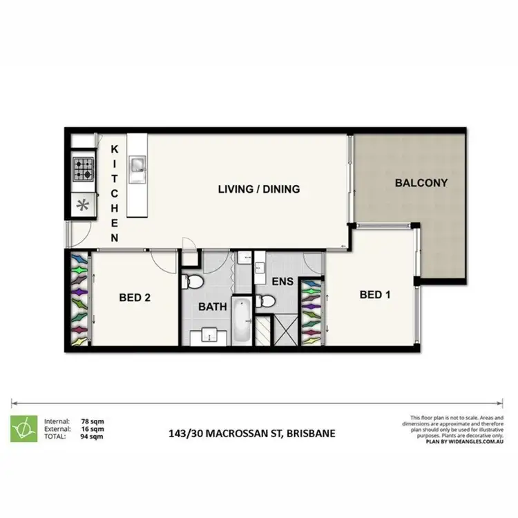 Floorplan of Homely apartment listing, 143/30 Macrossan Street, Brisbane City QLD 4000