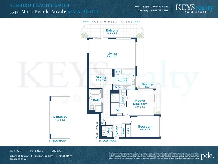 Floorplan of Homely apartment listing, 15A/3540 Main Beach Parade, Main Beach QLD 4217