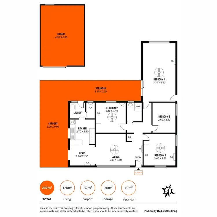 Floorplan of Homely house listing, 20 Yanego Road, Ingle Farm SA 5098