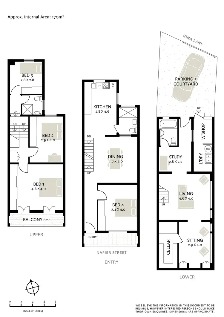 Floorplan of Homely terrace listing, 44 Napier Street, Paddington NSW 2021