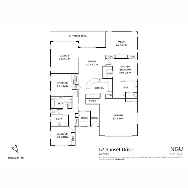 Floorplan of Homely house listing, 57 Sunset Drive, Glenvale QLD 4350