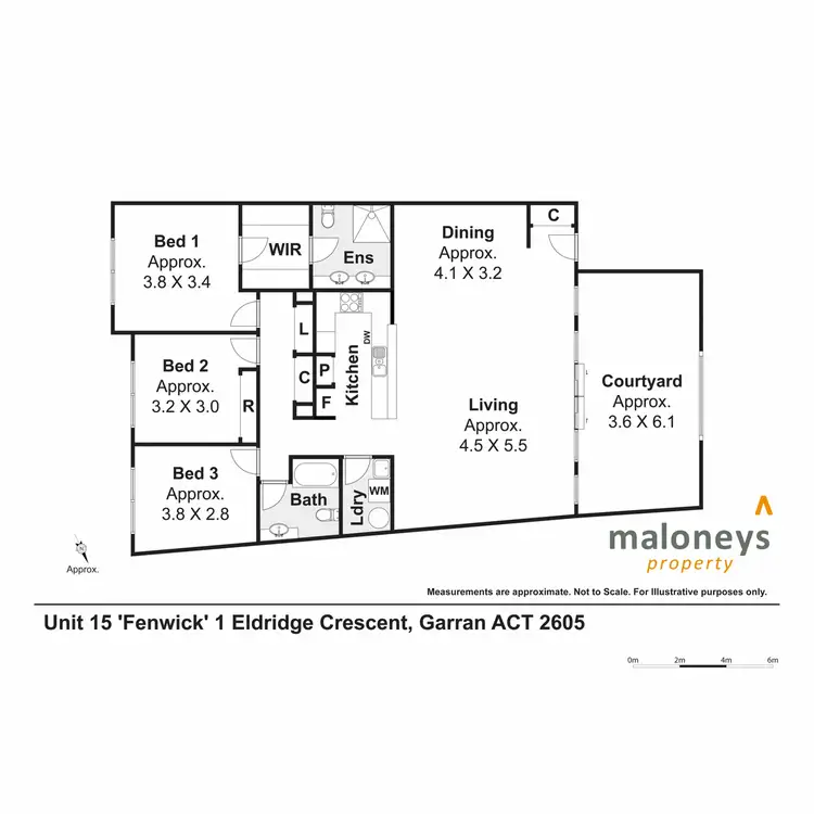 Floorplan of Homely apartment listing, 15/1 Eldridge Crescent, Garran ACT 2605
